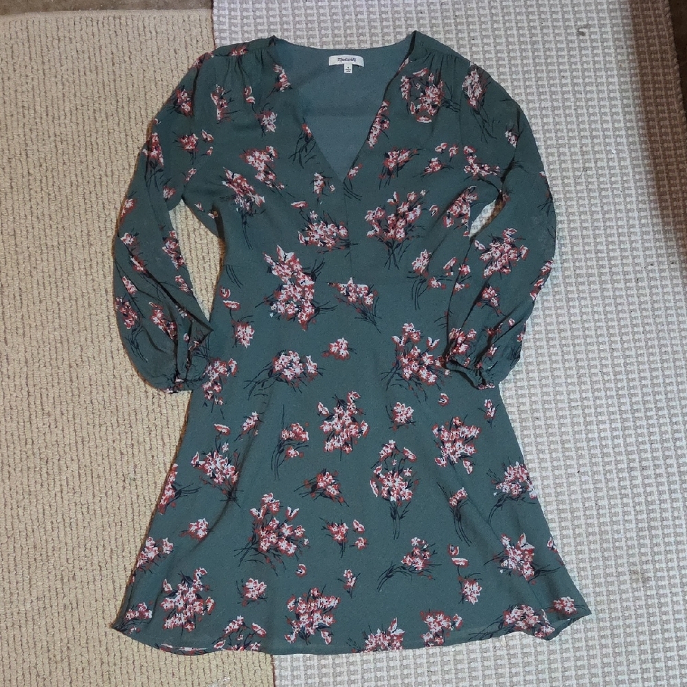 Madewell flirty long-sleeved mini dress
